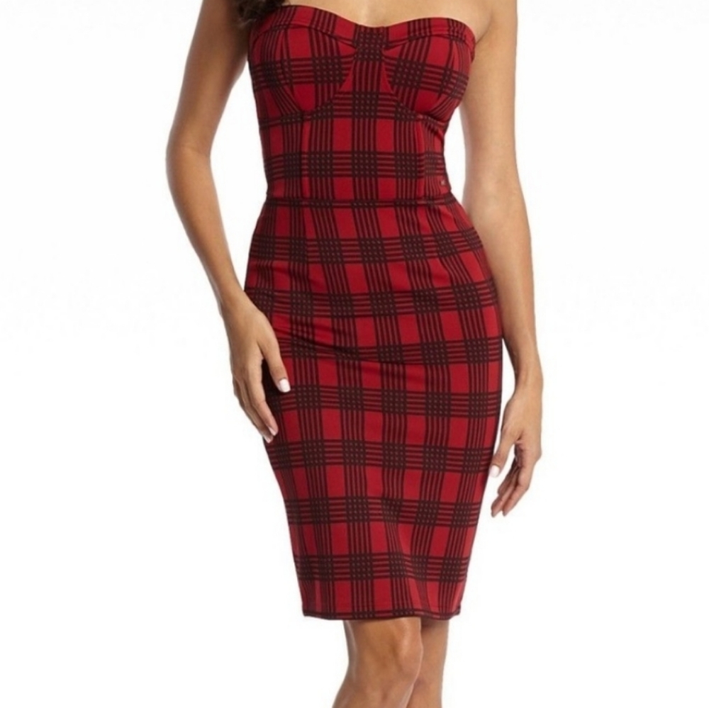 GUESS Red and black dress